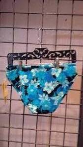 lot 457 image: Bikini bottoms blue floral size m
