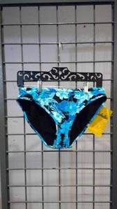 lot 456 image: Bikini bottoms blue floral size m