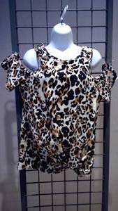 lot 187 image: Leopard dress leopard off the shoulder size large