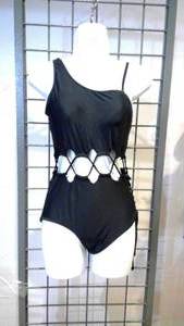 lot 407 image: Swimsuit one-piece black crisscross size XL