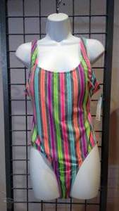 lot 422 image: Swimsuit one piece pinstripe size XL