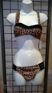 lot 432 image: Swimsuit 2-piece 3 string leopard size S