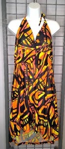 lot 357 image: Halter Dress orange apple size medium
