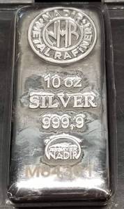 10 TROY OZ. .999 FINE SILVER BAR SEALED