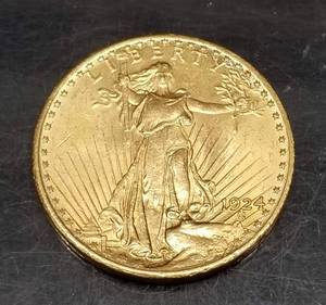 1924 US $20 GOLD SAINT GAUDENS