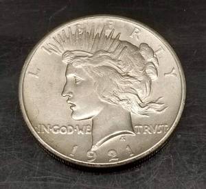 1921 US PEACE SILVER DOLLAR