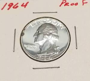 1964 PROOF WASHINGTON SILVER QUARTER