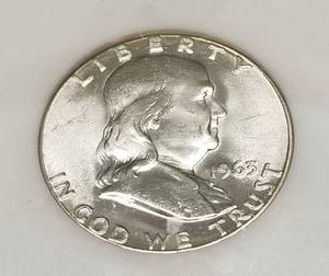 1963 FRANKLIN HALF DOLLAR MS65 NGC