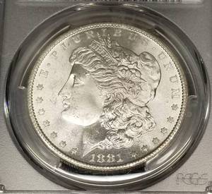 1881-S MORGAN SILVER DOLLAR MS64 PCGS