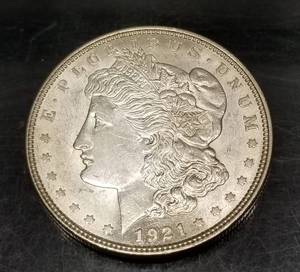 1921 MORGAN SILVER DOLLAR BU MS63