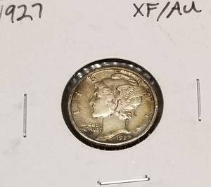 1927 MERCURY DIME XF45 - AU50