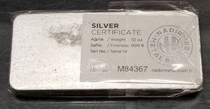 10 TROY OZ. .999 FINE SILVER BAR SEALED