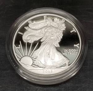2012 PROOF AMERICAN SILVER EAGLE IN ORIGINAL PACKAGING