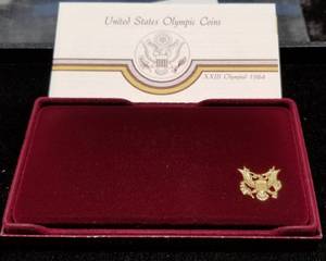 1984 US OLYMPIC GOLD & SILVER SET melt  .484oz GOLD & 1.54oz SILVER