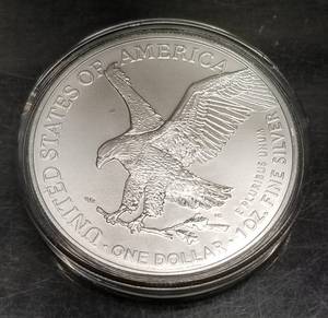 2022 AMERICAN SILVER EAGLE 1 TROY OZ .999 FINE SILVER IN AIRTITE