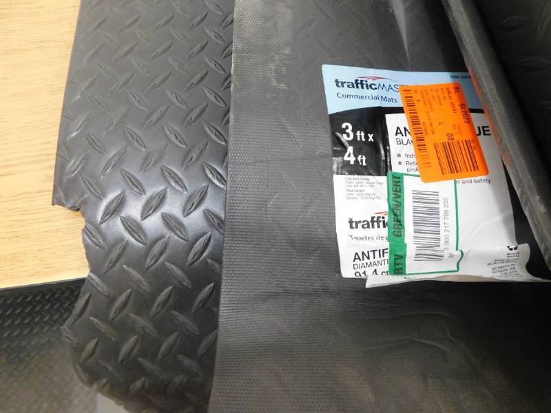 lot 34 image: (2) TrafficMaster Black 36 in. x 48 in. Foam Commercial Door Mat