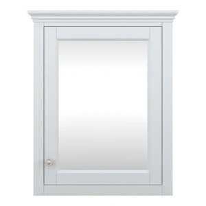 lot 134 image: Lamport 26 in. W x 32 in H Mirrored Surface Mount Medicine Cabinet in White