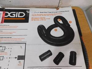 lot 71 image: RIDGID 2-12 in. x 7 ft. Dual-Flex Tug-A-Long Locking Vacuum Hose for RIDGID WetDry Shop Vacuums