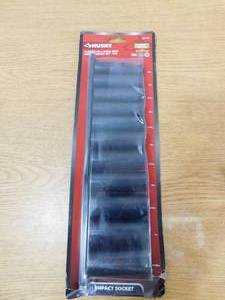 lot 76 image: New - Husky 12 in. Drive Deep SAE Impact Socket Set (11-Piece)