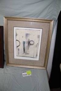 lot 316 image: Totem # II #4870 Signed Print in a Ornate FrameSingle Matte