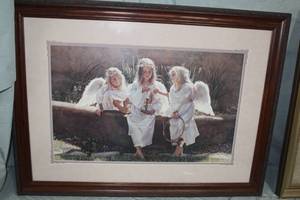 lot 319 image: Candle In The Wind by Steve Hanks #26874500 Signed Print in a Wood FrameDouble Matte