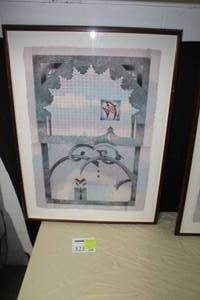 lot 321 image: Alhambra I by Bruce Weinberg circa 1989 #69125 Signed Print in a Frame