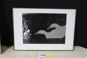 lot 335 image: Geese by Sudi McCollum Limited Edition Fine Art Poster in a FrameSingle Matte
