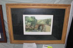 lot 345 image: Quiet Road by Paul D. Vernes #10450 Signed Print in a Ornate Wood FrameSingle Matte