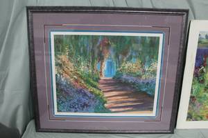 lot 348 image: The Path by Peter Eastham circa 1994 #79350 Signed Silk Screen Print in a Wood FrameDouble Matte