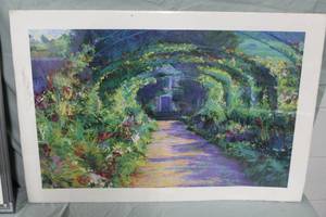 lot 349 image: Garden Path Kitty Wallis Lithograph