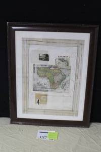 lot 357 image: Contemporary Art by Maric Enu Signed Original Mixed Media Artwork in a Wood Frame