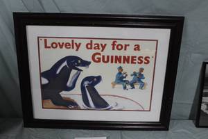 lot 374 image: Lovely Day For A Guinness Poster in a FrameSingle Matte