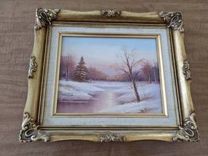 lot 65 image: Framed Wall Art of Winter Scene - Unknown Artist