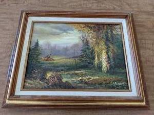 lot 66 image: Original Landscape Oil Painting Signed by Artist Vernet