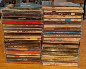 lot 38 image: Large Lot of Vintage CDs Dolly Parton, Forte, Elton John, Garth Brooks, Willie Nelson, & More