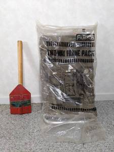lot 54 image: Campers Lot Vintage Frame Backpack and Camping ShovelPicHoe Combo