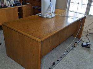 lot 12 image: Beautiful Solid Wood Desk