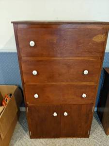 lot 136 image: Handmade Tall Wooden Dresser