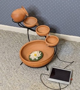 lot 145 image: Cascading Terracotta Pottery Solar Fountain