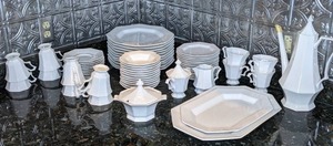 lot 151 image: Stunning 66 Piece Dinnerware Set of Independence Ironstone by Interpace Japan
