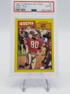 Jerry Rice 1987 Box Bottom #K PSA 2 Good