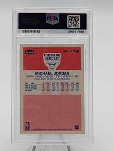 1986 Michael Jordan Fleer RC #57 PSA 8