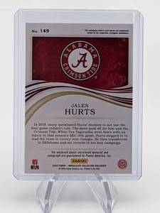 2020 Jalen Hurts Immaculate Colligate Rookie Autograph 3049
