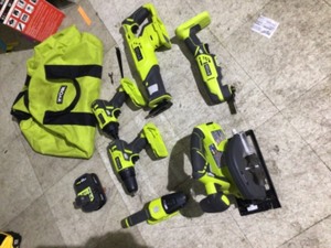 RYOBI ONE 18V Lithium-Ion Cordless 6-Tool Combo Kit with (2) Batteries, Charger, and Bag