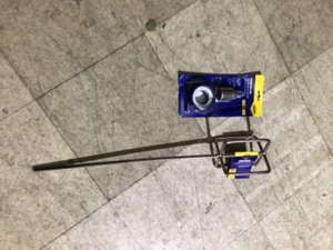 QEP 24 in. Professional Chrome-Plated Steel Thinset and Grout Mixing Paddle for Corded Drills And a QEP 1-38 in. Diamond Hole Saw with Water Delivery System
