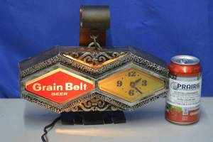 Grain Belt Cash Register Clock and light