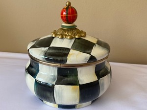 lot 8 image: Mackenzie Childs Courtly Check Covered Canister