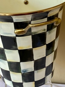 lot 9 image: Mackenzie Childs Courtly Check Ice Bucket with Handles