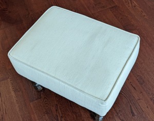 lot 33 image: Cream Upholstered Footstool