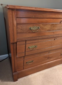 lot 5 image: Antique Wood Dresser